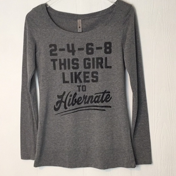 Next Level Apparel Tops - Next level gray hibernate long sleeve T-shirt Med